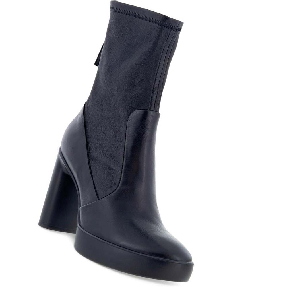 Ecco Shape Sculpted Motion 75 Stretchy Mid-cut Ankle Støvler Dame Svarte | NO 38QMA